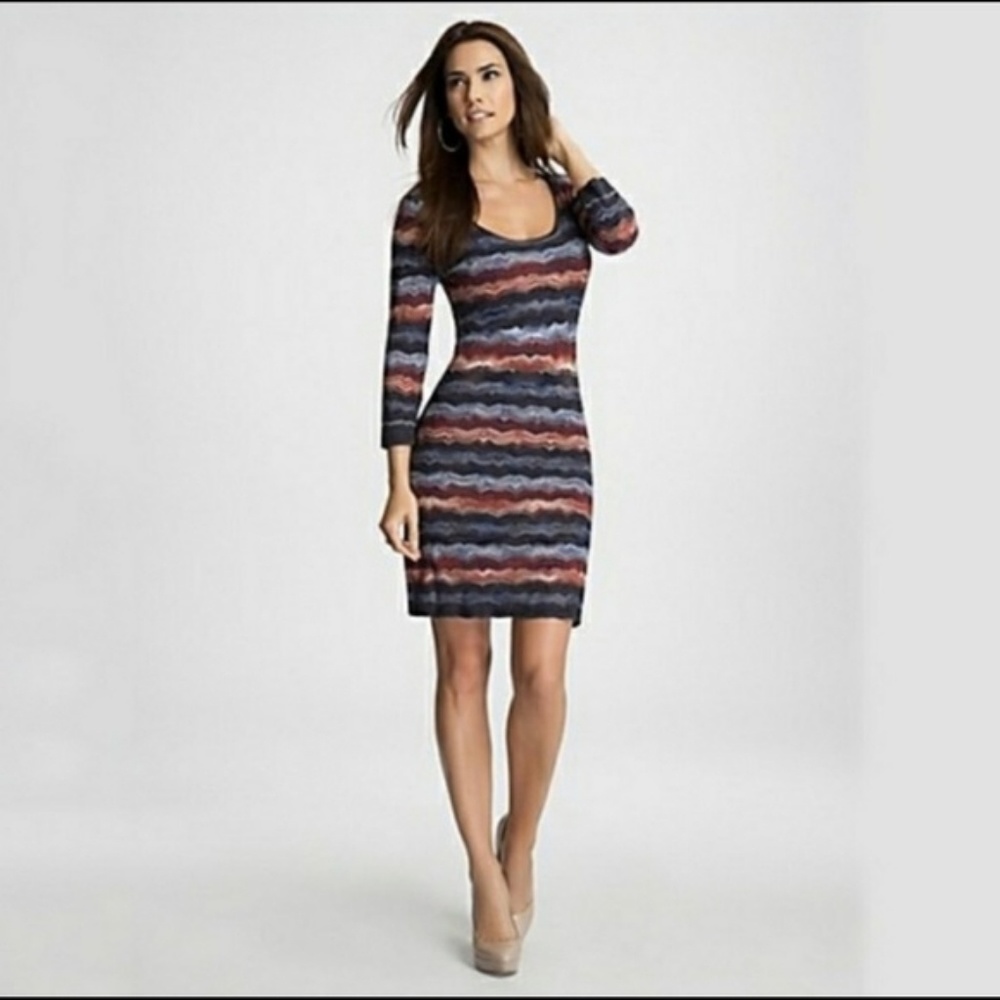 Guess Nola 3/4 Sleeve Dress Sz M